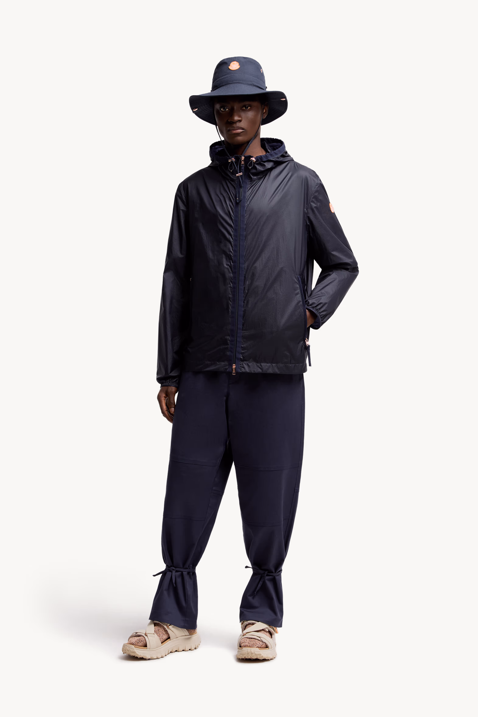 Moncler x Gilga Farm Designed by Donald Glover Hamlin Hooded Windbreaker Men Navy Blue Moncler 0